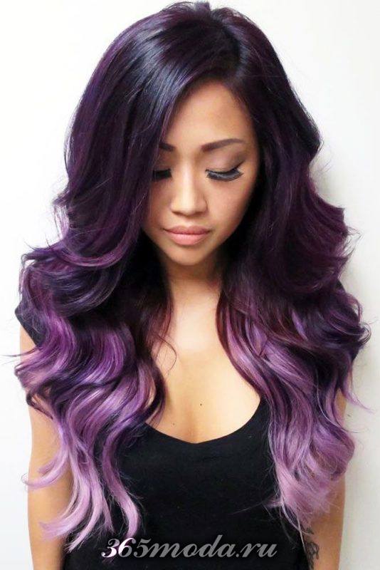 окрашивание волос фиолетовое