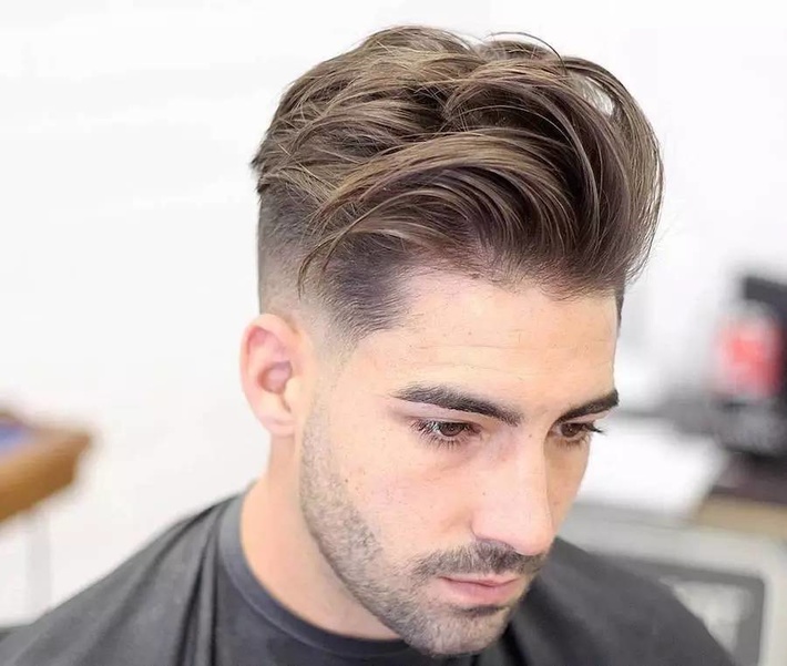 Long Textured Mid Fade Hairstyle