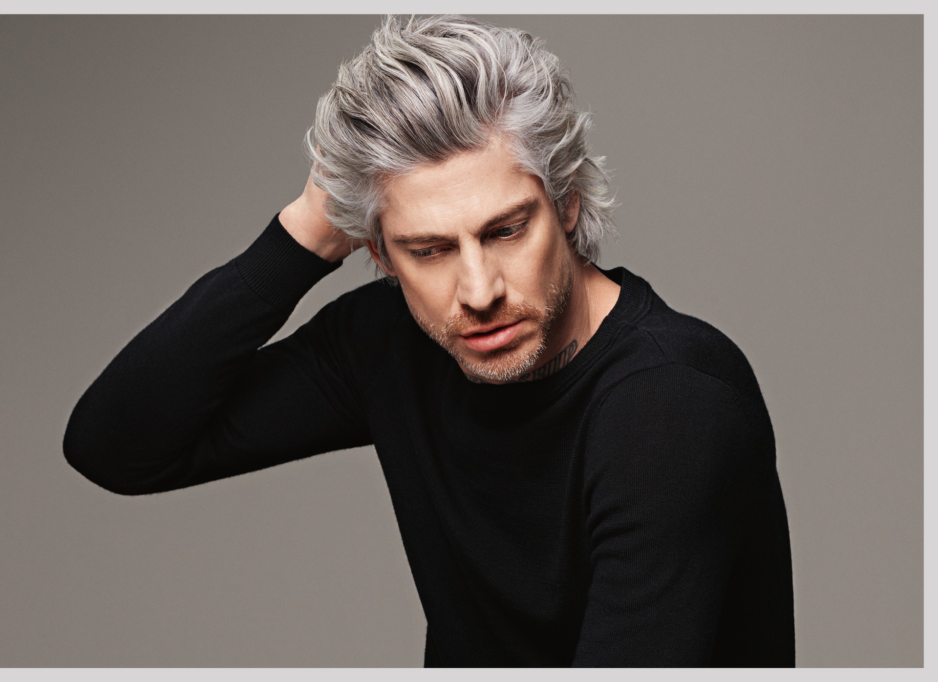 Покраска седых волос у мужчин фото до и после