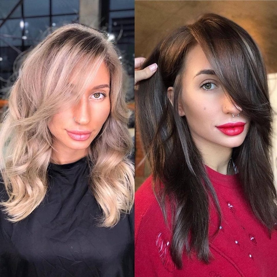 Можно ли перекрасить волосы из темного в русый фото до и после
