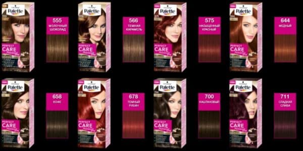 Краска для волос молочный шококлад Palette Perfect Care, №555 и другие оттенки 