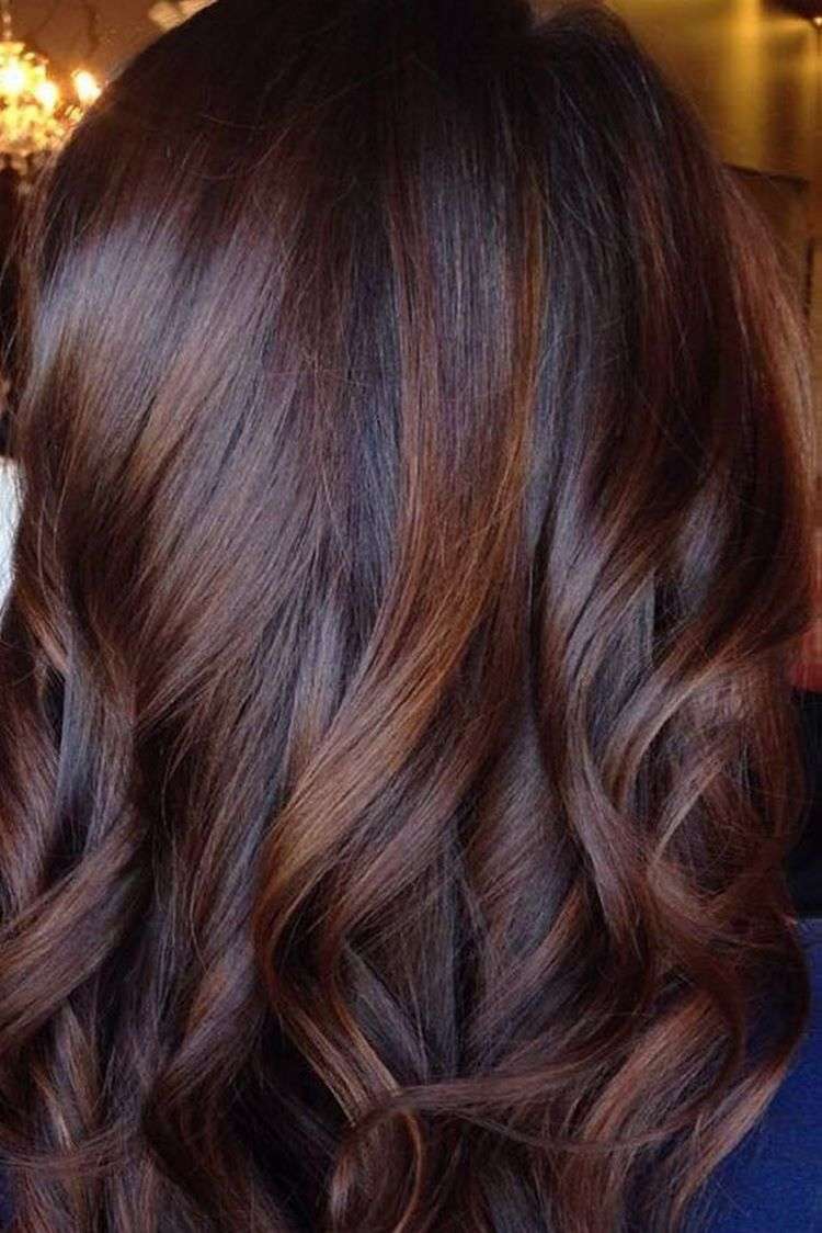 Темно коричневый цвет волос фото