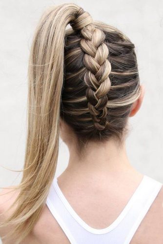Popular Styles: Upside Down, Twisted Crown, And Milkmaid Ponytail #braids #updo #ponytail