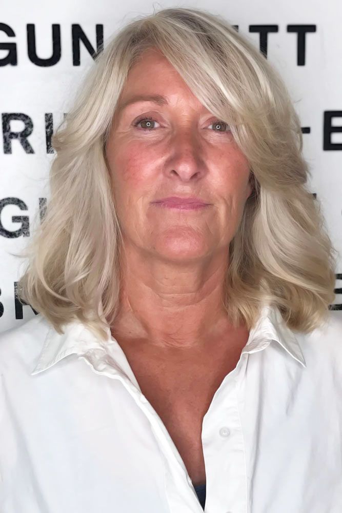 Side Styling Waves #hairstylesforwomenover50 #hairstylesforwomenover60