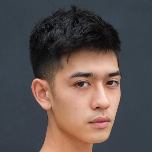 Messy Comb-Over Asian Men Hairstyles