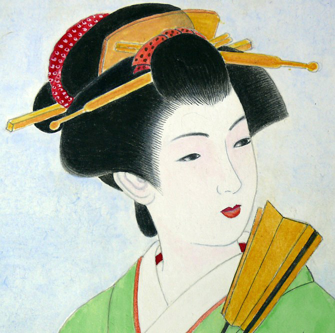 Японская женская прическа
