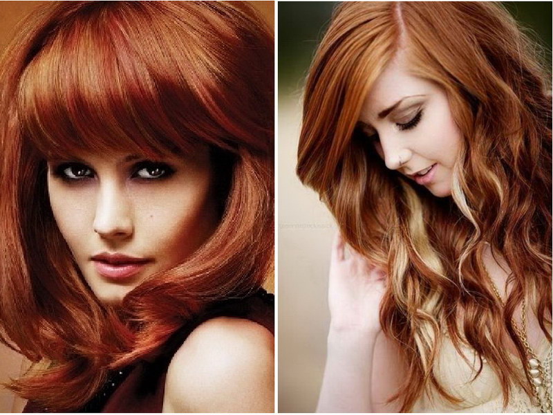 Цвет волос коричневый с рыжим оттенком фото