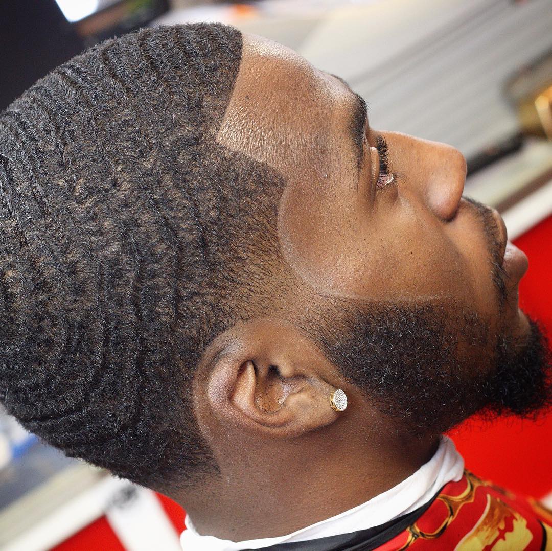 Waves haircut fade	