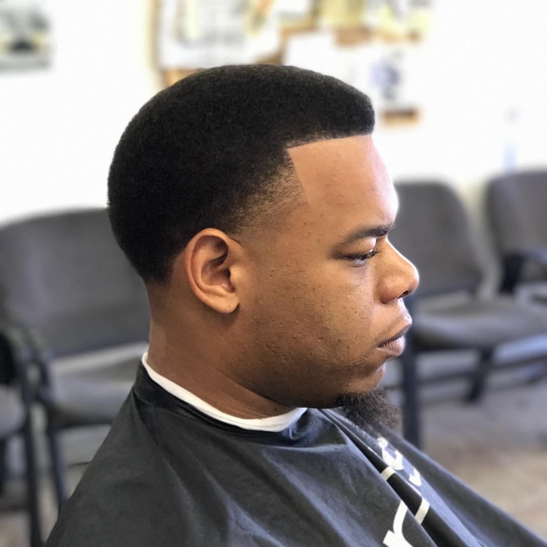 Short Afro Temple Fade Haircut For Black Guys
