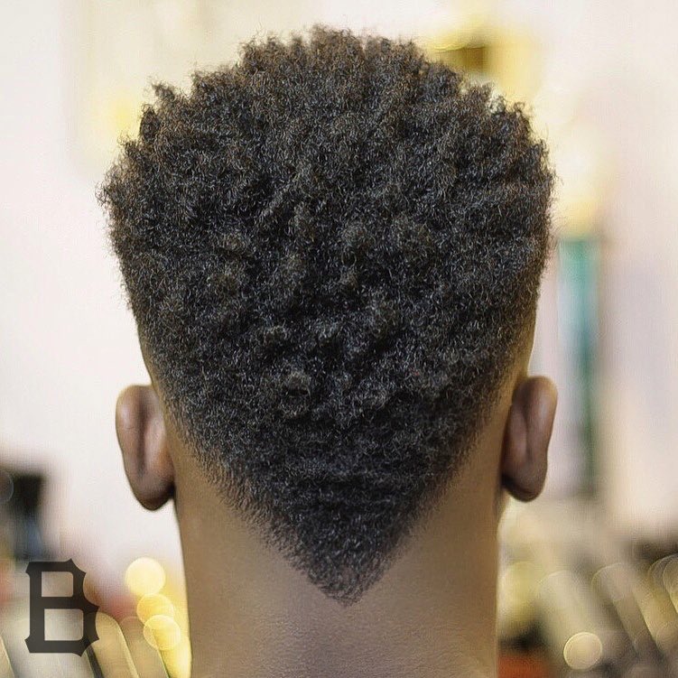 V-Shaped Neckline Haircut For Black Men